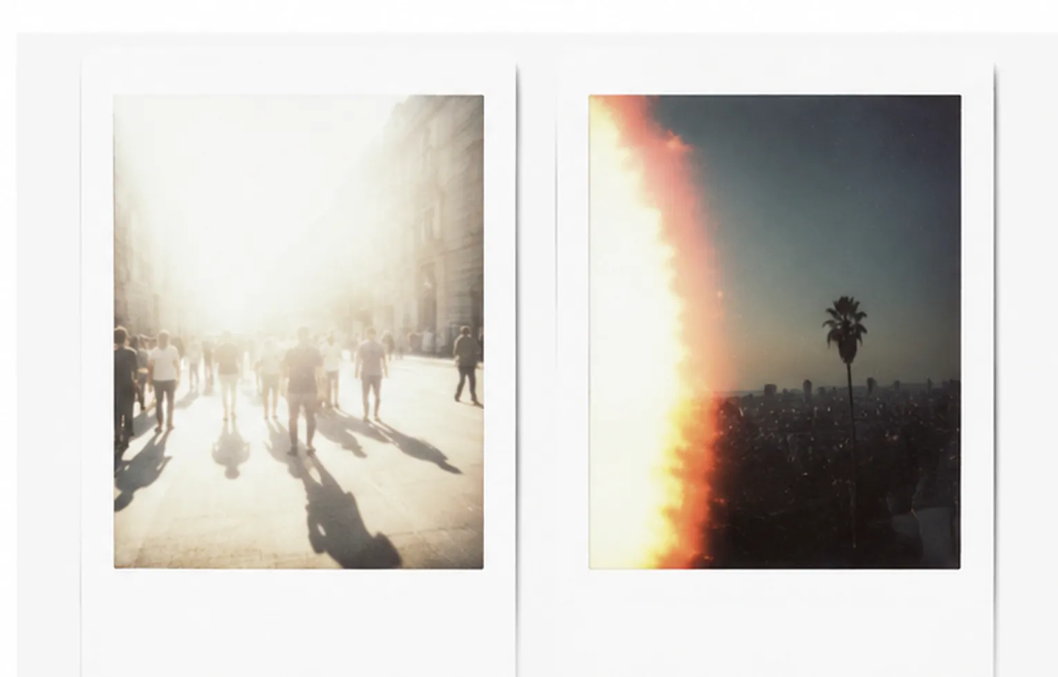 Comparison of overexposed Instax frame and a light leak