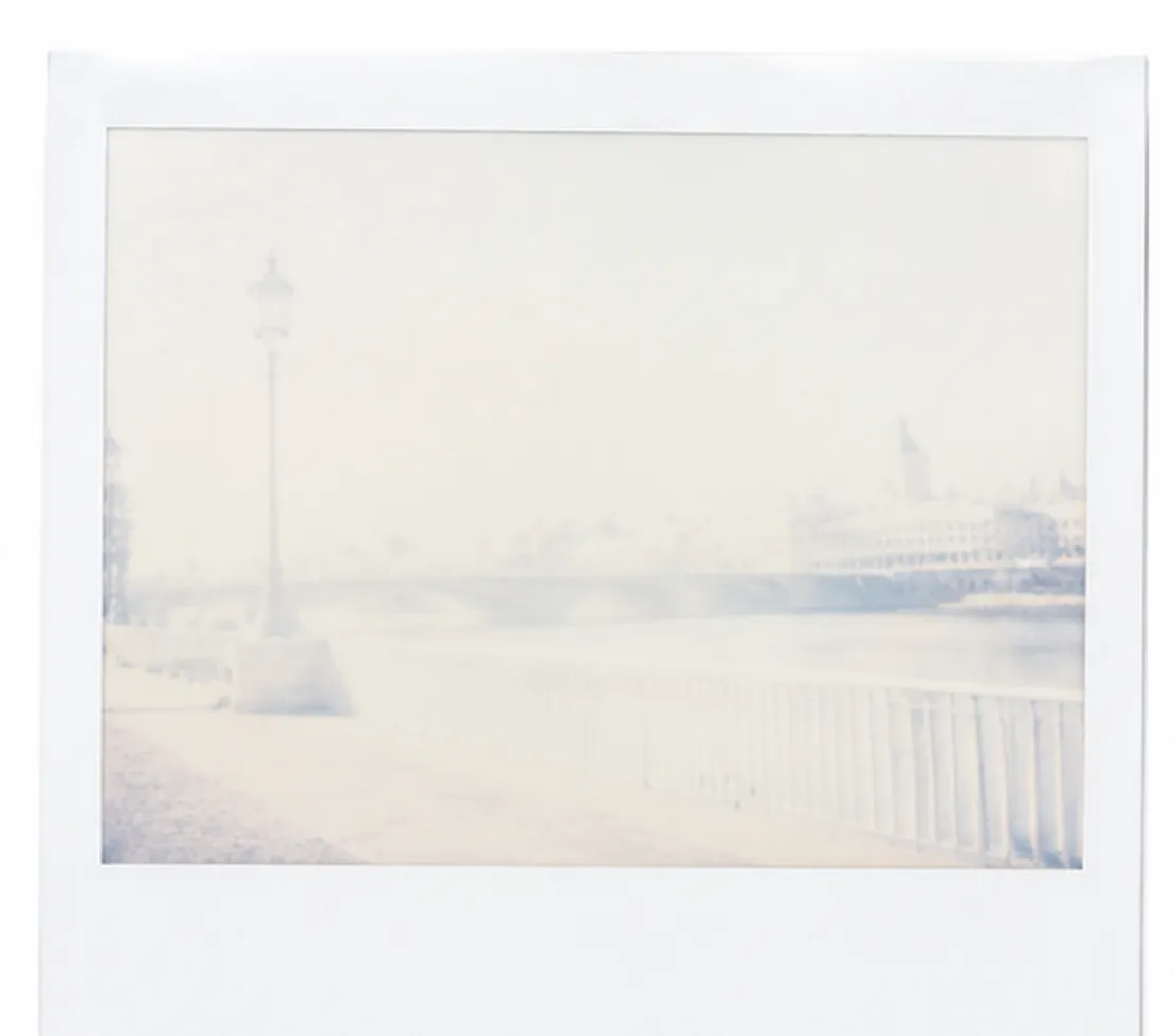 Overexposed Polaroid with pale highlight areas